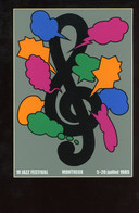 19è Jazz Festival Montreux Suisse 1985 Sticker Autocollant Fukuda Japan Japon Clé De Sol - Muziek En Musicus