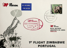1981 Zimbabwe 1st TAP Flight Salisbury - Portugal - Zimbabwe (1980-...)