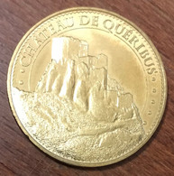 11 CHÂTEAU DE QUÉRIBUS MDP 2015 MÉDAILLE SOUVENIR MONNAIE DE PARIS JETON TOURISTIQUE MEDALS COINS TOKENS - 2015