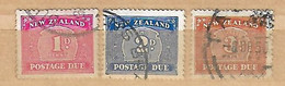 NEW ZEALAND 1939 POSTAGE DUES TRIO FU - Segnatasse