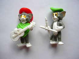 Lot De 2 Figurines Kinder - Tom Et Jerry - Peintre Musicien Guitare - Dibujos Animados