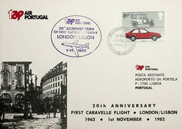 1982 Great Britain 20th Anniversary Of The 1st TAP Caravelle Flight London - Lisbon - Autres & Non Classés