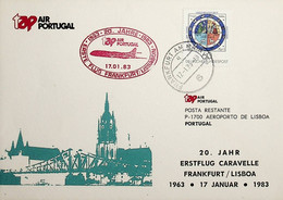 1983 Germany 20th Anniversary Of The 1st TAP Caravelle Flight Frankfurt - Lisbon - Autres & Non Classés