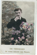 De TREIGNES Je Vous Envoie Ces Fleurs - Cachet De La Poste 1910 - Viroinval