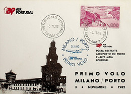 1982 Italy 1st TAP Flight  Milan - Oporto - Airmail
