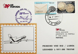 1983 Brasil 1º Voo TAP Rio De Janeiro - Lisboa Em L-1011-500 Tristar - Luftpost