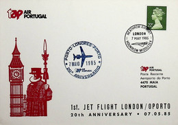 1985 Great Britain 20th Anniversary Of The 1st TAP Flight  Oporto - London - Oporto - Autres & Non Classés