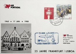 1988 Germany 25th Anniversary Of The 1st TAP Flight  Lisbon - Frankfurt - Lisbon - Altri & Non Classificati