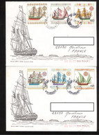 Lot De 2 Lettres Philatéliques Bourgas ( Bulgarie ) 1986 - Bulgarie Vers France - Thème Voiliers / Sailboat - Storia Postale