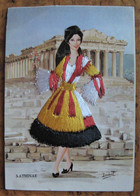 CPSM ROBE BRODÉE Grèce Athinae 3 - Folklore  Costume - Borduurwerk