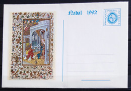 PORTUGAL                    ENVELOPPE  NOËL  1992                       NEUVE - Poststempel (Marcophilie)