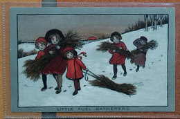 Carte Postale - Illustratrice Ethel PARKINSON - Enfants Et Fagots Dans La Neige - Faulkner 1085A - Rare (existe Signée) - Parkinson, Ethel