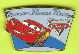 Pin's BD Disney Cars Quatre Roues Flash /Lightning McQueen  - 3H19 - Disney