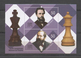 Cub2019 XV Philatelic Championship Chess, Ajedrez S/S MNH - Ungebraucht