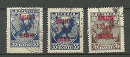 RUSSLAND RUSSIA 1924/25 Postage Due Portomarken Michel 2 - 3 & 12 O - Strafport