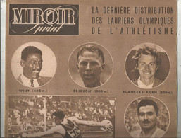 Hebdomadaire Sportif , MIROIR SPRINT , 9 Aout 1948 , Frais Fr 3.15 E - 1900 - 1949