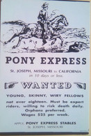 Pony Express, St. Joseph, MO To California - St Joseph