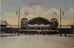 Suisse (BS) Basel // Bundesbahnhof (Station) Im Winter 1912 - Basel