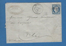 BOUCHES DU RHONE MOURIES N°60 Obl GC 4932 En 1875 - 1849-1876: Klassieke Periode