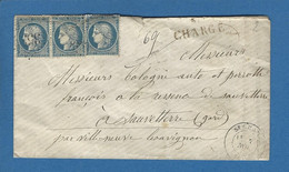 BOUCHES DU RHONE SAINT CHAMAS GC 3539 SUR CHARGE - 1849-1876: Période Classique