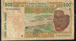 W.A.S.LETTER K=SENEGAL  P710Ke 500 FRANCS (19)95    FINE  NO P.h. - West African States