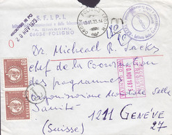 Italy FOLIGNO 1973 Cover Brief WHO Geneve Organistion De La Sante TAXE T-Cancelled Postage Due (2 Scans) - Cartas & Documentos