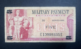 USA 1970: 5 Cents Military Payment Certificate - Series 692 - 1970 - Series 692