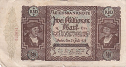 REICHSBANKNOTE - 2 000 000 - 2 Scannes - 2 Miljoen Mark