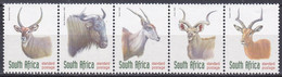 Südafrika South Africa RSA 1998 Tiere Fauna Animals Antilopen Antelopes Gnu Kudu Impala Wasserbock, Mi. 1124-8 ** - Non Classificati