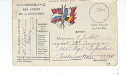 Carte Correspondance Des Armées De La République (14/18)  10/09/1914 - FM-Karten (Militärpost)