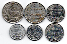 Polynésie Française /  Lot De 6 Monnaies - Polinesia Francese