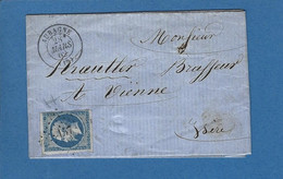 BOUCHES DU RHONE AUBAGNE PC 157 SUR N° 14 1862 - 1849-1876: Classic Period