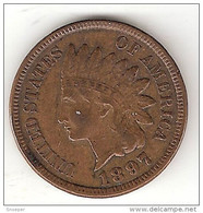 *usa 1 Cent 1897    Km 90a   Vf+(xf+ With Spot) - 1859-1909: Indian Head