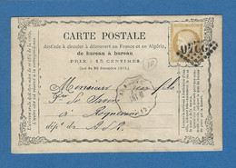 BOUCHES DU RHONE CARTE PRECURSUER AUBAGNE CONVOYEUR STATION - 1849-1876: Periodo Classico