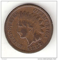 *usa 1 Cent 1887    Km 90a   Vf+ - 1859-1909: Indian Head