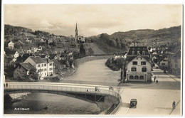 ADLISWIL: Dorfpassage An Brücke, Oldtimer ~1930 - Dorf