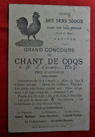 Carte Concours De Chants De Coq 1907 / Les Sans-Soucis Naninne - Altri & Non Classificati