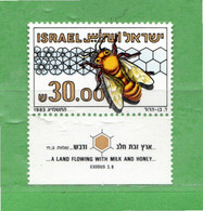 (Cl.5Ni) ISRAELE **- 1983 - Abeille.  YV. 863  MNH.** - Nuevos (con Tab)