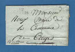 BOUCHES DU RHONE CURSIVE 12 CASSIS 1807 - 1801-1848: Précurseurs XIX