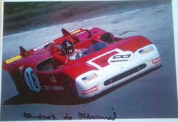 Andrea De Adamich ( Italian Race Car Driver) - Authographs