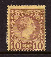 Monaco (1885) - Prince Charles III  10 C. -   Neuf* - MH - Neufs