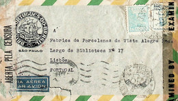 1944 Brazil USA WW II Censor Labels And Marks - Autres & Non Classés