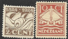 Netherlands 1924  Sc#140-1   Lifeboat Set  MLH  2016 Scott Value $10.25 - Nuovi