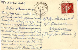 1936- C P A  Affr. 50 C Oblit. OUED-ATHMENIA / CONSTANTINE - Storia Postale