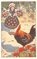 Fantaisie COSTUME FOLKLORE LORRAINE Avec Coiffe-Coq Oiseau DESSIN- ILLUSTRATEUR Raynolt - Andere & Zonder Classificatie