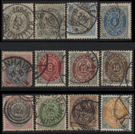 Denmark (04) 1875 Numerals Set In Ore. Used. - Autres & Non Classés