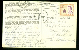 TAXE * PORT BELAST * POSTCARD Uit 1967 Van QUEBEC CANADA Naar DEN HAAG (11.849t) - Postage Due