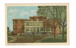 BROCKVILLE, Ontario, Canada, General Hospital, 1949 PECO WB Postcard, Leeds County - Brockville