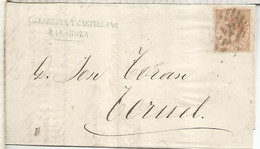 ISABEL II 1868 ZARAGOZA A TERUEL ENVUELTA COMERCIAL - Other & Unclassified