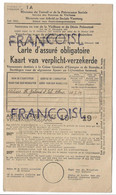 Carte D'assuré Obligatoire. Manufacture Nationale De Machines à Coudre. Doblusteine Elise 1939-1940 - Bank En Verzekering